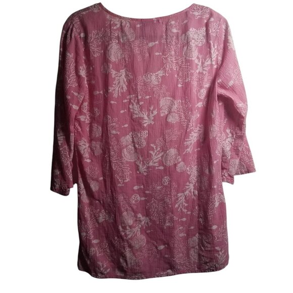 Fresh Produce Women's Pink Tunic Beach Cover up Top Sz S - Picture 2 of 4